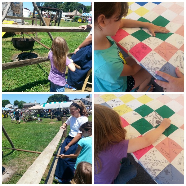 Hands on activitires for kids at the Kutztown Folk Festival