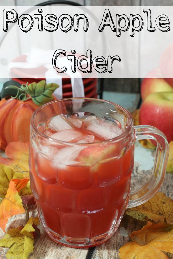 Spiced red apple cider. Poison Apple  Cider is a perfect Halloween drink or for a fall get together. 