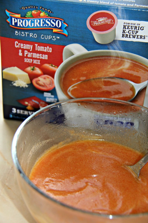 My Simple Lunch Time Life Hack - Progresso Soup Bistro Cups- tomato finished
