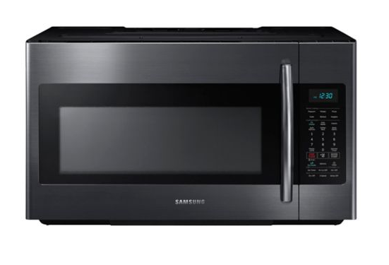 black stainless steel microwave