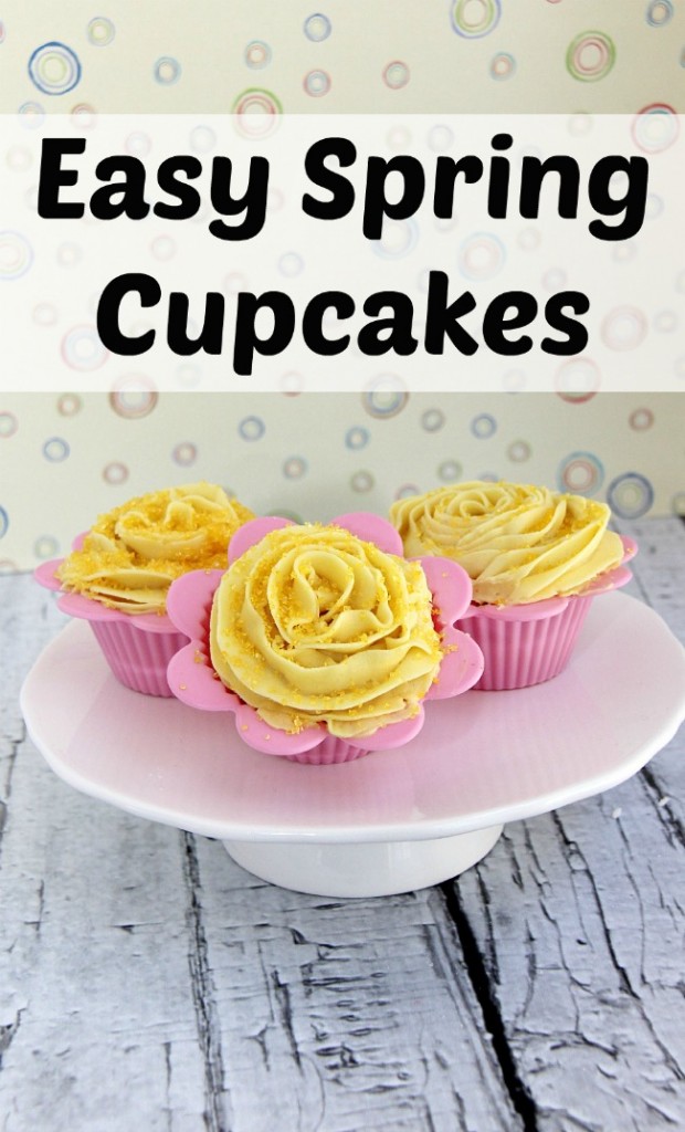 Easy Spring Cupcakes- Vanilla cupcake recipe and Vanilla Buttercream icing recipe