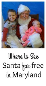 Where to See Santa for free, in Maryland